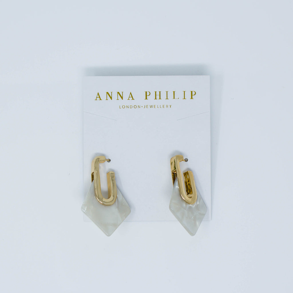 MAYA EARRINGS (WHITE) - Anna Philip
