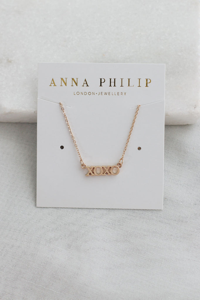 GOLD PLATED NECKLACE - XOXO